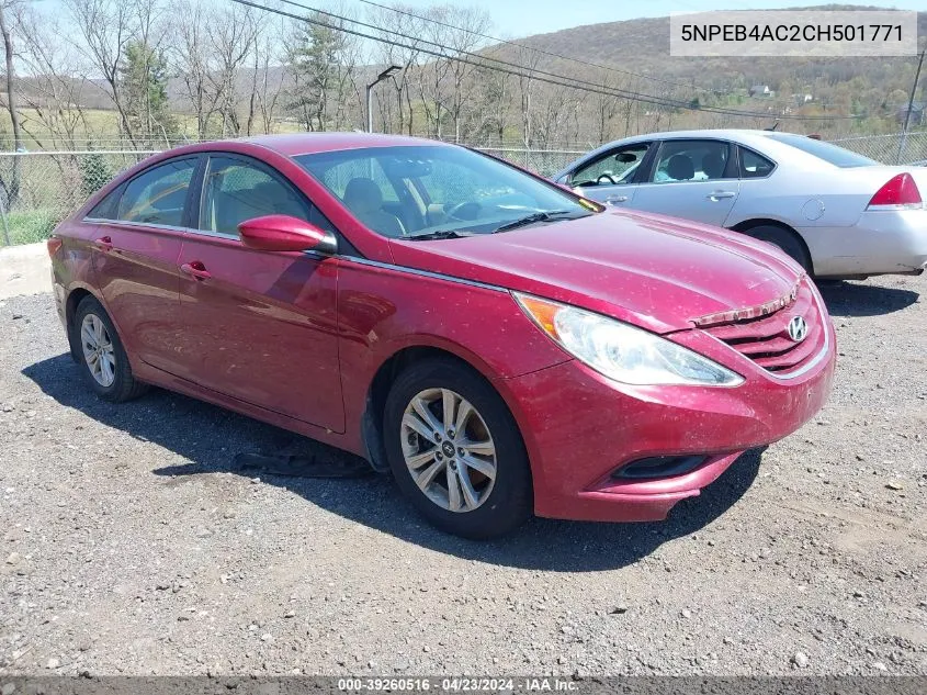 2012 Hyundai Sonata Gls VIN: 5NPEB4AC2CH501771 Lot: 39260516