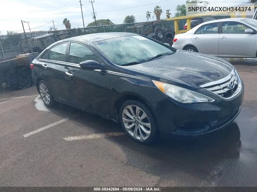 5NPEC4ACXCH344374 2012 Hyundai Sonata Se