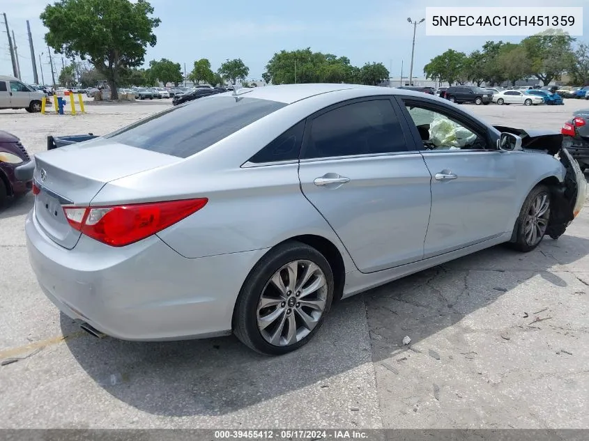 5NPEC4AC1CH451359 2012 Hyundai Sonata Se