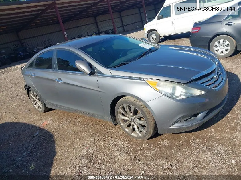 2012 Hyundai Sonata Se VIN: 5NPEC4AC3CH390144 Lot: 39489472