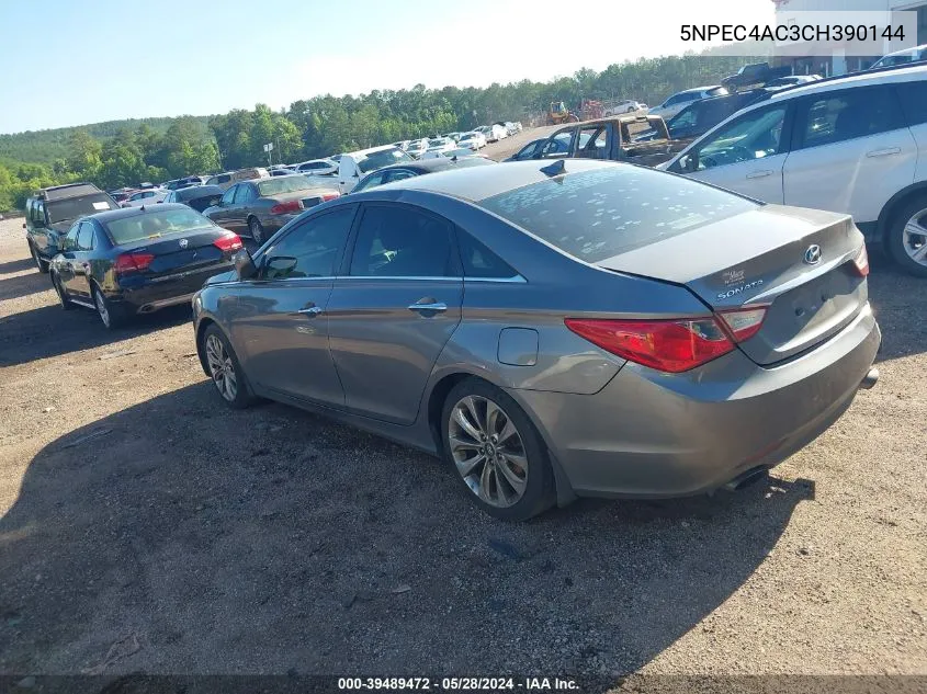 5NPEC4AC3CH390144 2012 Hyundai Sonata Se