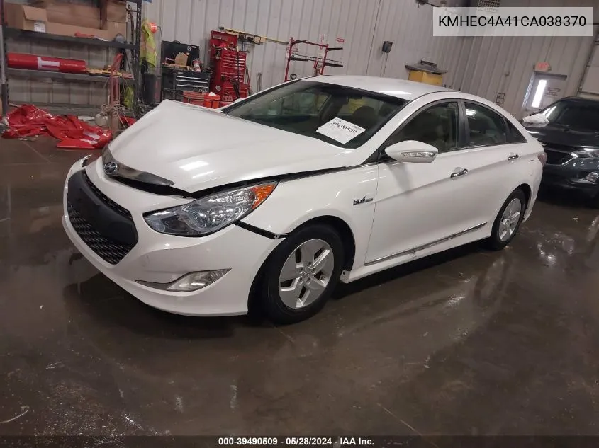 2012 Hyundai Sonata Hybrid VIN: KMHEC4A41CA038370 Lot: 39490509