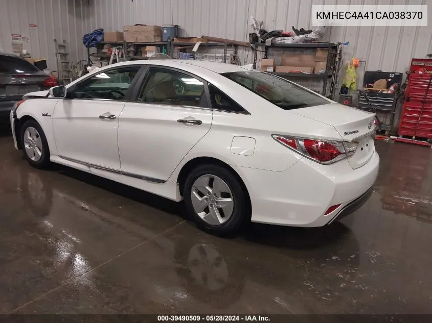 2012 Hyundai Sonata Hybrid VIN: KMHEC4A41CA038370 Lot: 39490509