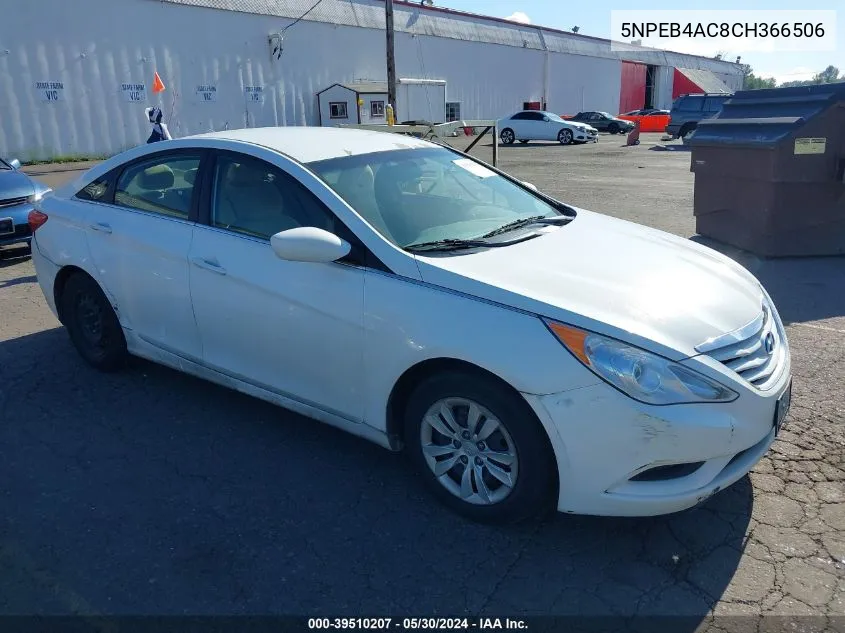 5NPEB4AC8CH366506 2012 Hyundai Sonata Gls