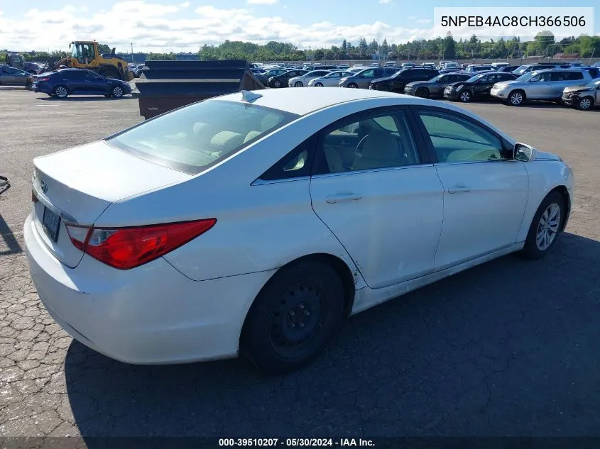 5NPEB4AC8CH366506 2012 Hyundai Sonata Gls