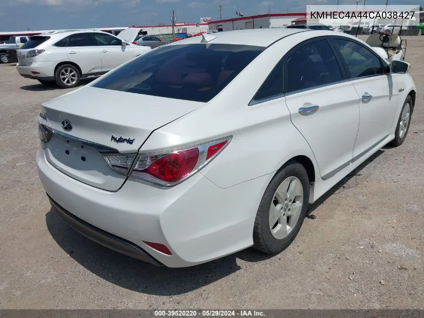 2012 Hyundai Sonata Hybrid VIN: KMHEC4A44CA038427 Lot: 39520220