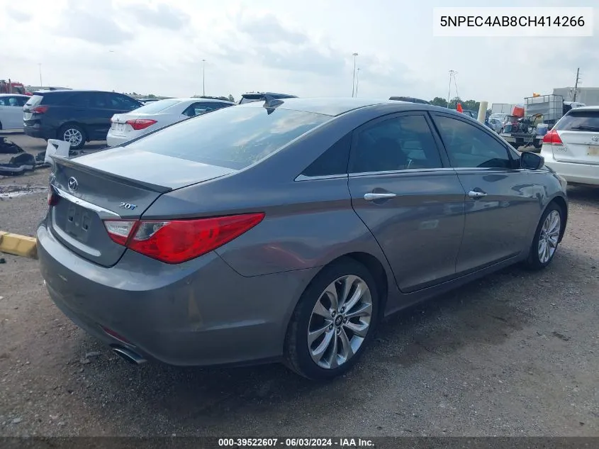 5NPEC4AB8CH414266 2012 Hyundai Sonata Se 2.0T