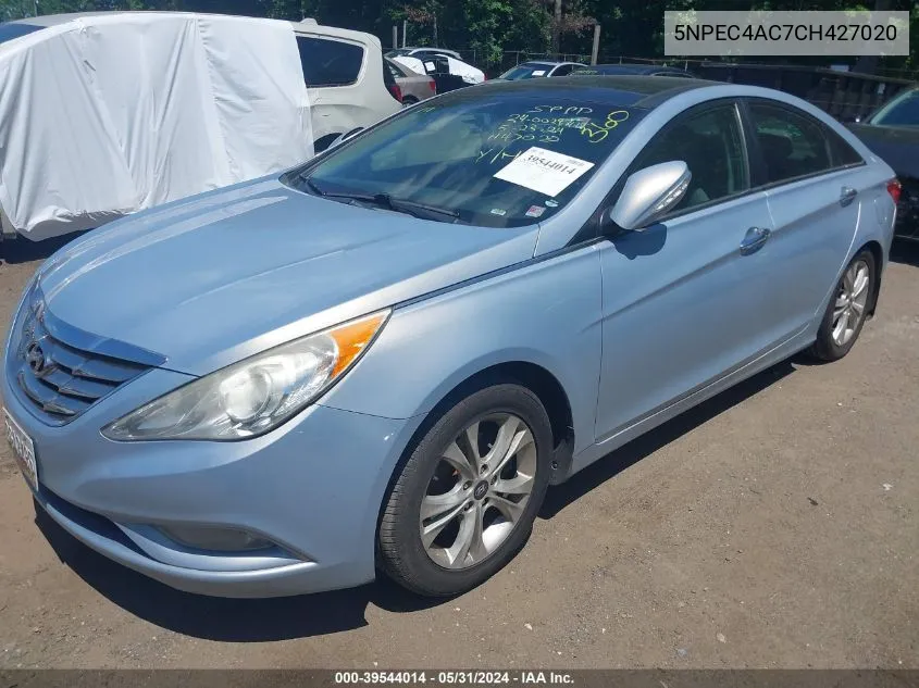 2012 Hyundai Sonata Limited VIN: 5NPEC4AC7CH427020 Lot: 39544014