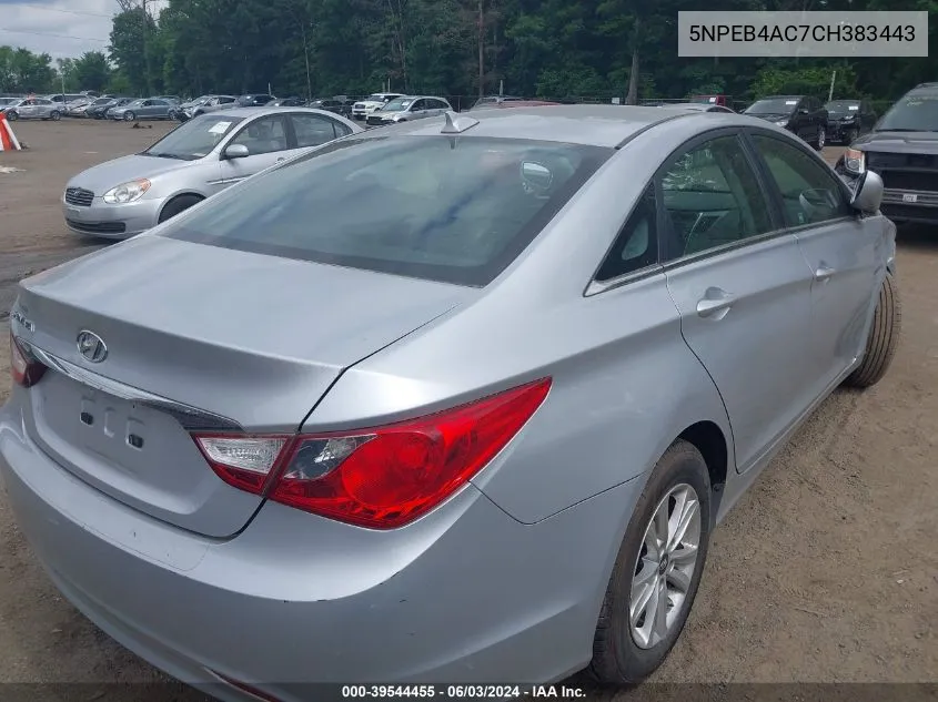 5NPEB4AC7CH383443 2012 Hyundai Sonata Gls