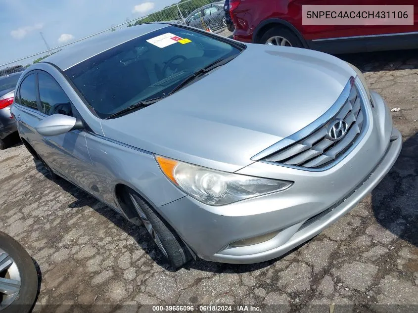 2012 Hyundai Sonata Se VIN: 5NPEC4AC4CH431106 Lot: 39656096