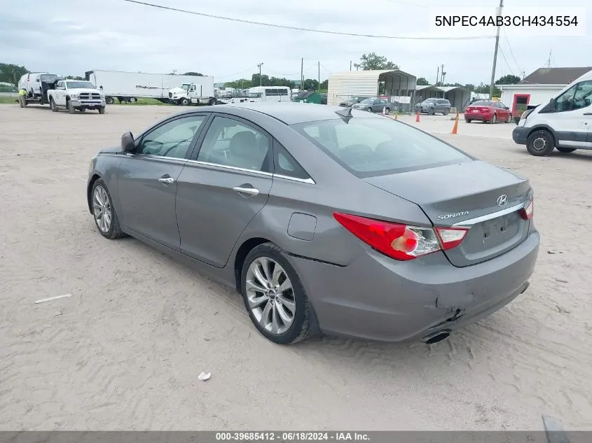 2012 Hyundai Sonata Se 2.0T VIN: 5NPEC4AB3CH434554 Lot: 39685412