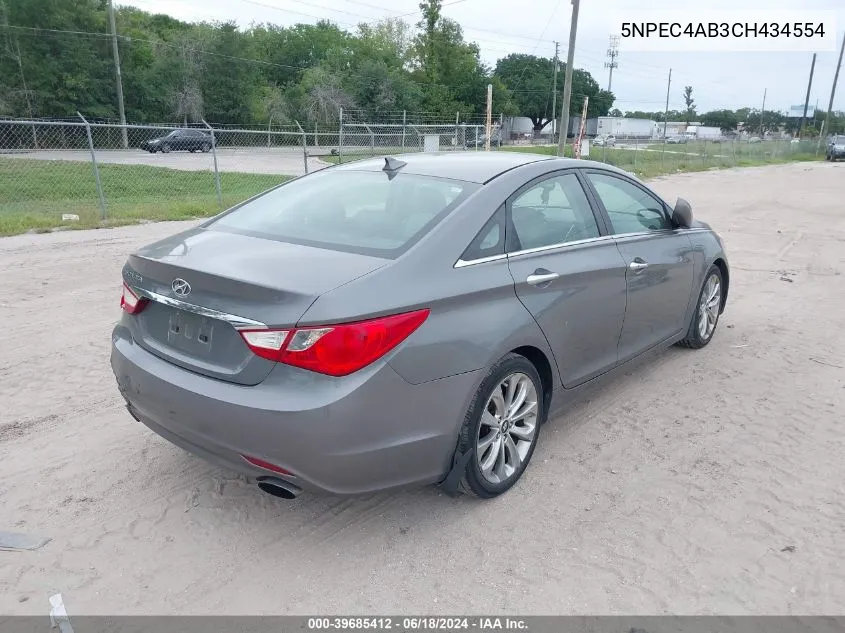 2012 Hyundai Sonata Se 2.0T VIN: 5NPEC4AB3CH434554 Lot: 39685412