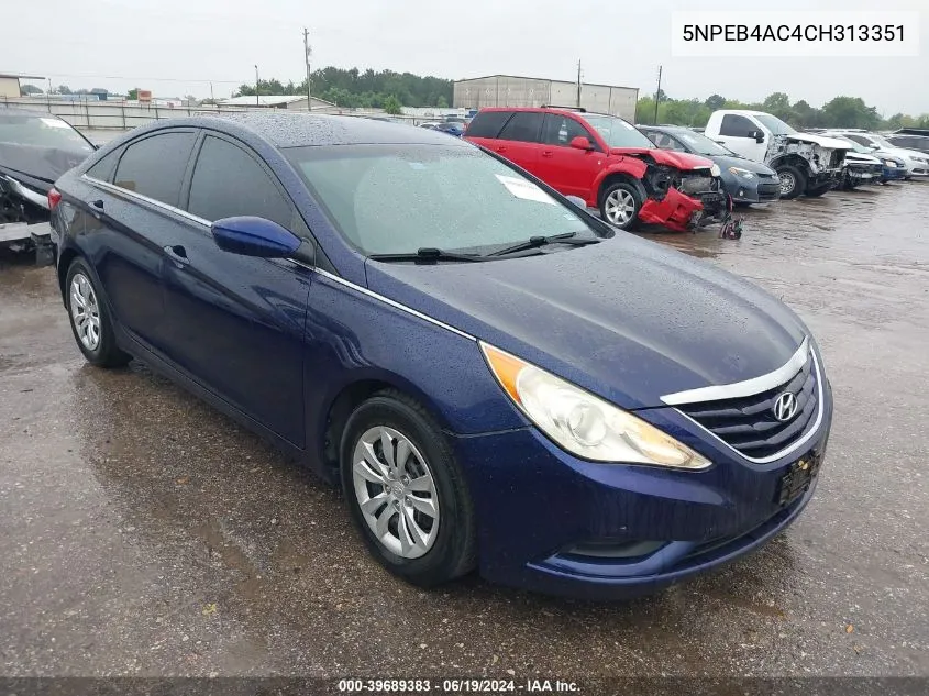 2012 Hyundai Sonata Gls VIN: 5NPEB4AC4CH313351 Lot: 39689383