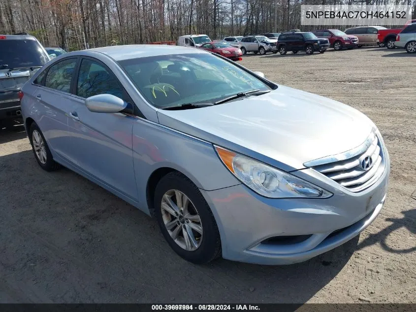 2012 Hyundai Sonata Gls VIN: 5NPEB4AC7CH464152 Lot: 39697984