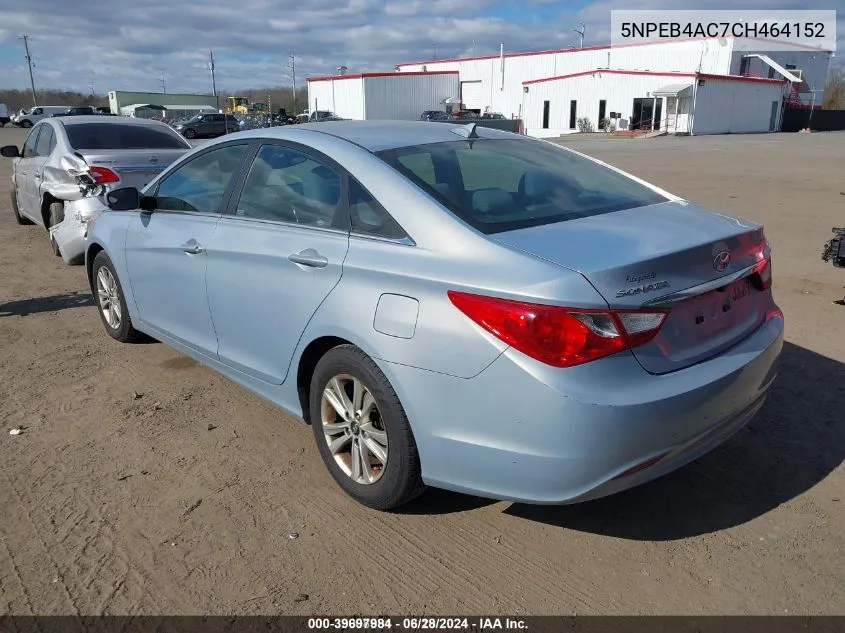 2012 Hyundai Sonata Gls VIN: 5NPEB4AC7CH464152 Lot: 39697984