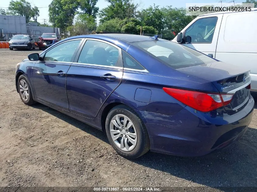 5NPEB4ACXCH502845 2012 Hyundai Sonata Gls