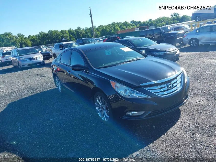 2012 Hyundai Sonata Se 2.0T VIN: 5NPEC4AB7CH452572 Lot: 39753537