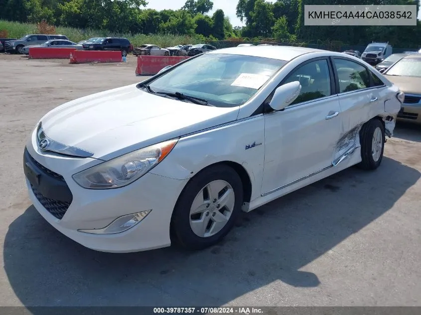 2012 Hyundai Sonata Hybrid VIN: KMHEC4A44CA038542 Lot: 39787357