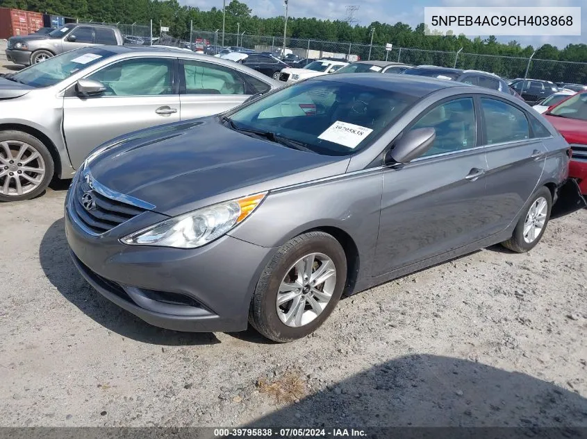 5NPEB4AC9CH403868 2012 Hyundai Sonata Gls