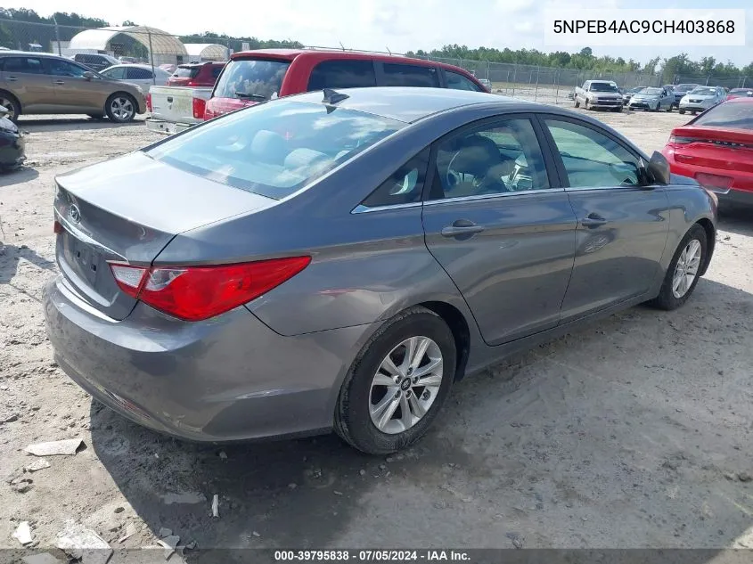 5NPEB4AC9CH403868 2012 Hyundai Sonata Gls