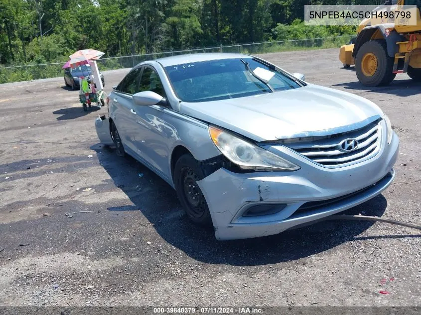 2012 Hyundai Sonata Gls VIN: 5NPEB4AC5CH498798 Lot: 39840379