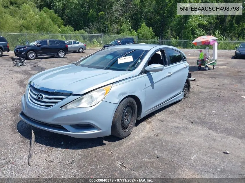 5NPEB4AC5CH498798 2012 Hyundai Sonata Gls