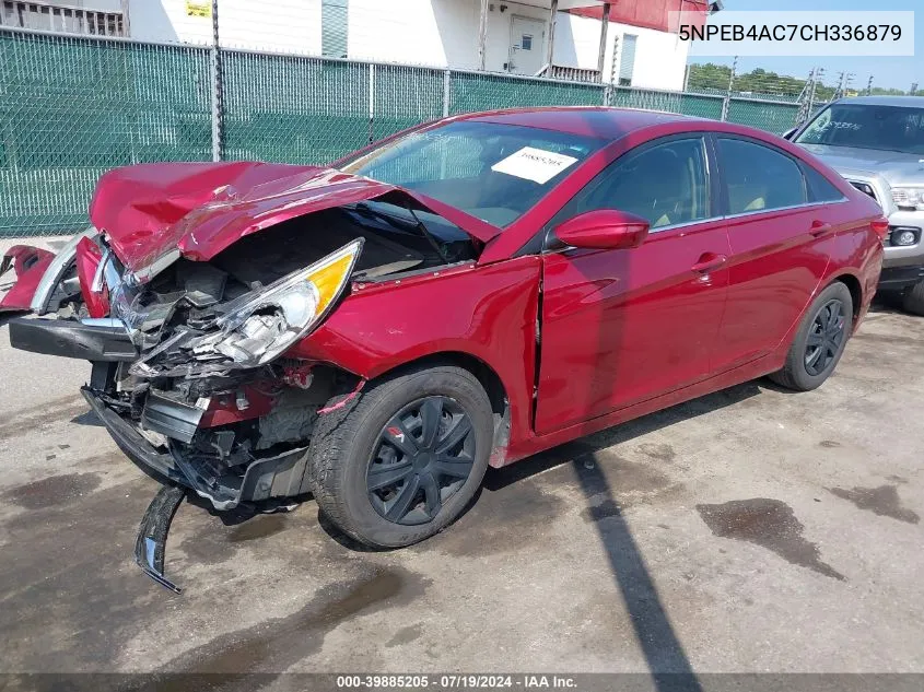 2012 Hyundai Sonata Gls VIN: 5NPEB4AC7CH336879 Lot: 39885205