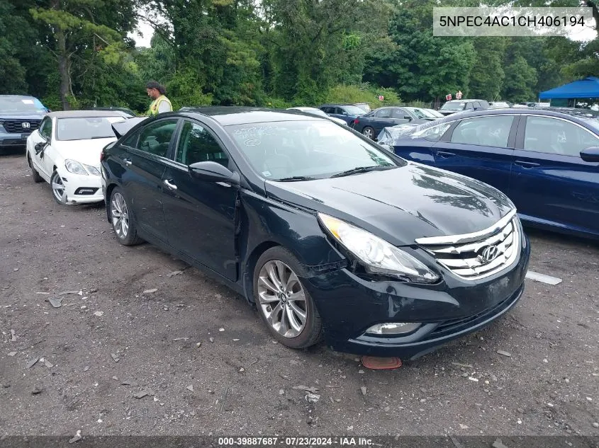 2012 Hyundai Sonata Se VIN: 5NPEC4AC1CH406194 Lot: 39887687