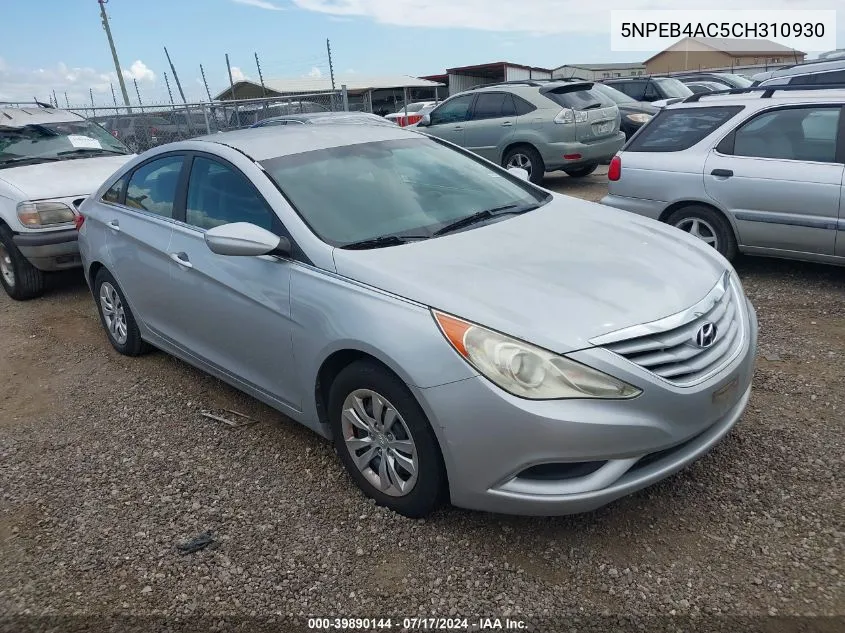 2012 Hyundai Sonata Gls VIN: 5NPEB4AC5CH310930 Lot: 39890144