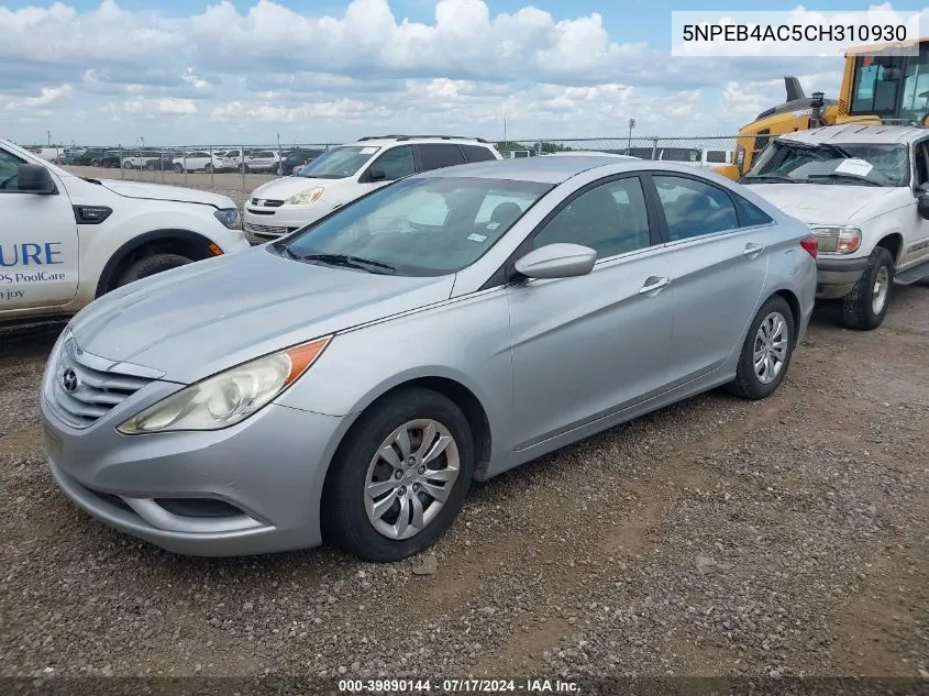 2012 Hyundai Sonata Gls VIN: 5NPEB4AC5CH310930 Lot: 39890144