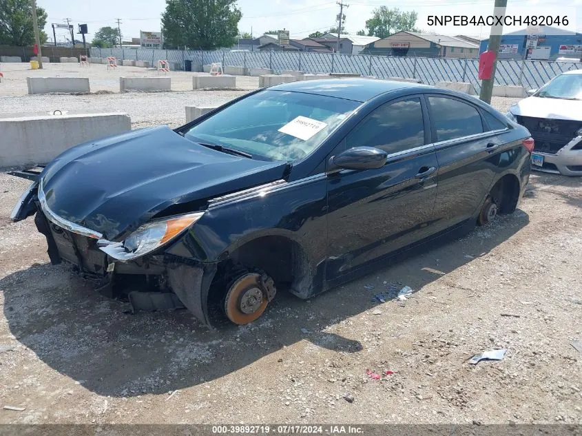 2012 Hyundai Sonata Gls VIN: 5NPEB4ACXCH482046 Lot: 39892719