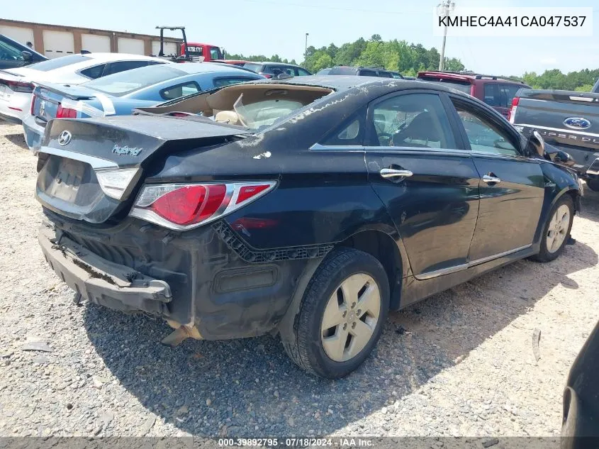 2012 Hyundai Sonata Hybrid VIN: KMHEC4A41CA047537 Lot: 39892795