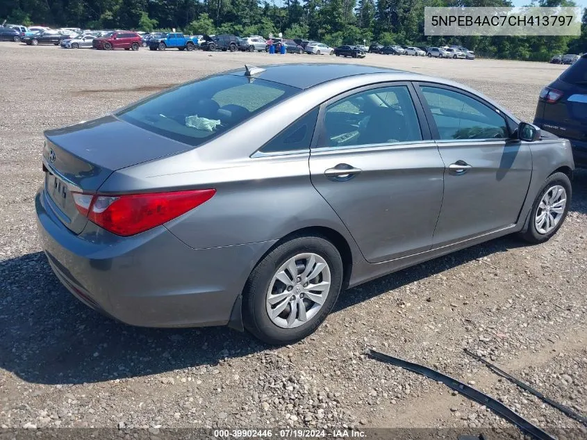 2012 Hyundai Sonata Gls VIN: 5NPEB4AC7CH413797 Lot: 39902446