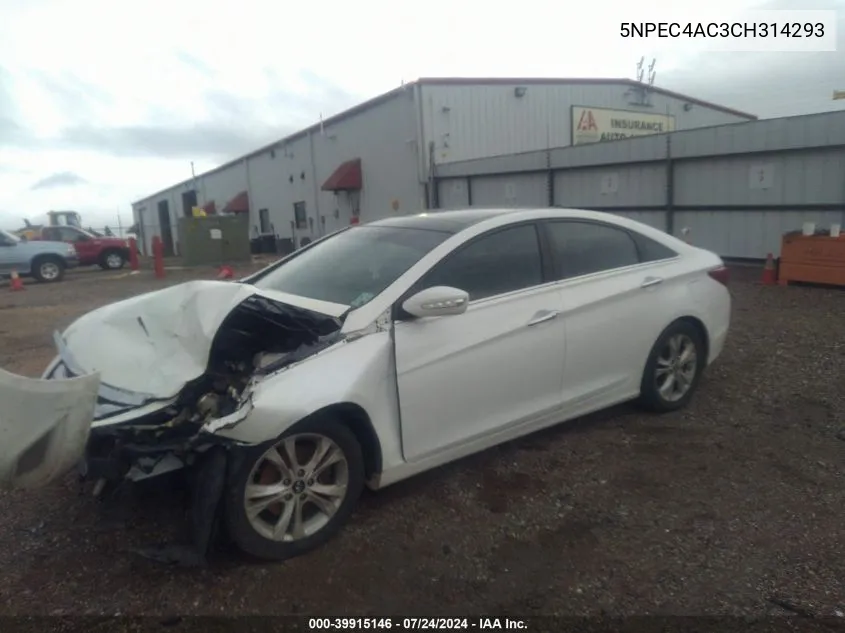 5NPEC4AC3CH314293 2012 Hyundai Sonata Limited