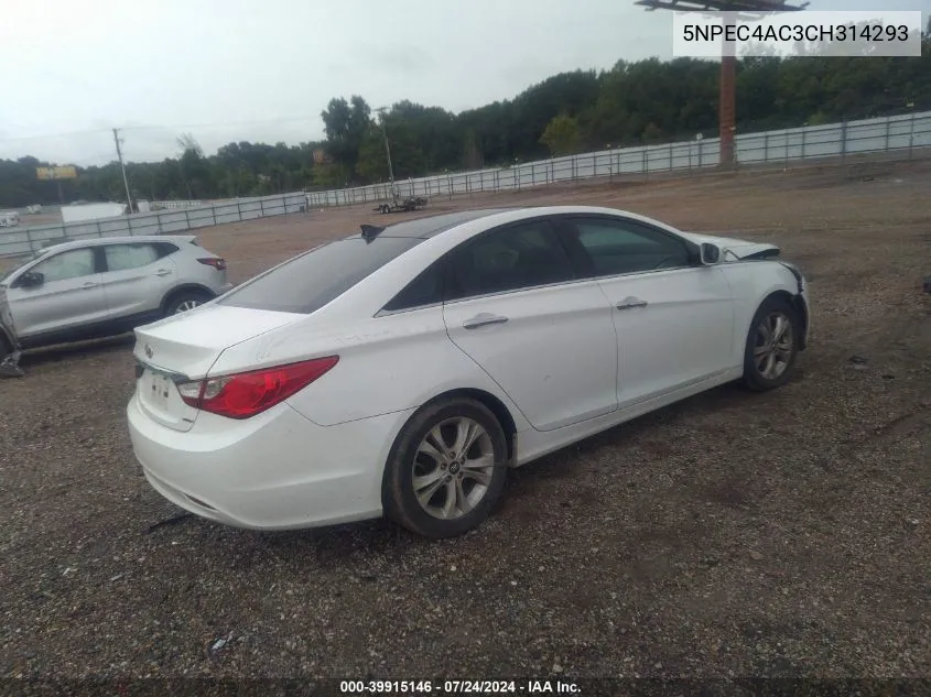 5NPEC4AC3CH314293 2012 Hyundai Sonata Limited