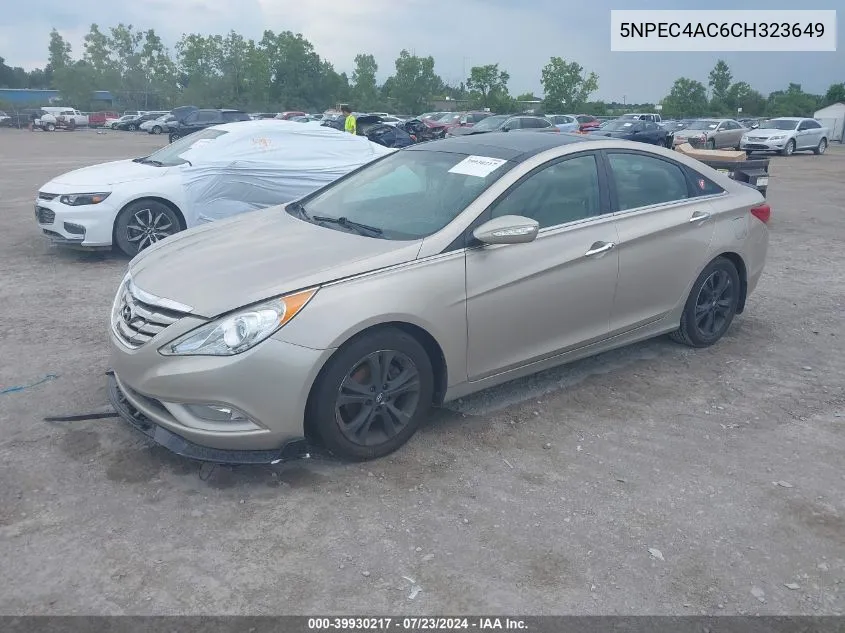 2012 Hyundai Sonata Limited VIN: 5NPEC4AC6CH323649 Lot: 39930217