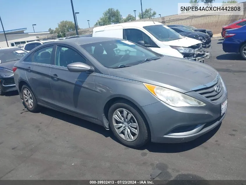 2012 Hyundai Sonata Gls VIN: 5NPEB4ACXCH442808 Lot: 39932413