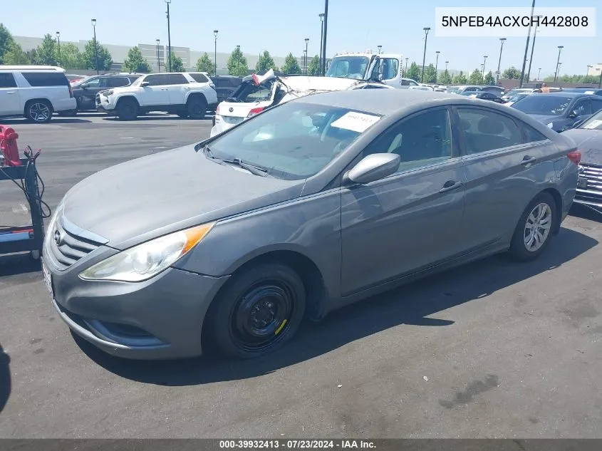 2012 Hyundai Sonata Gls VIN: 5NPEB4ACXCH442808 Lot: 39932413