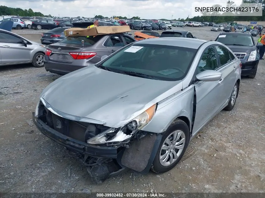 2012 Hyundai Sonata Gls VIN: 5NPEB4AC3CH423176 Lot: 39932452