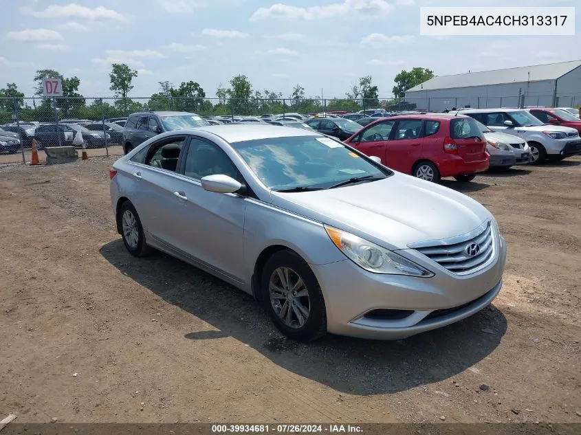 2012 Hyundai Sonata Gls VIN: 5NPEB4AC4CH313317 Lot: 39934681