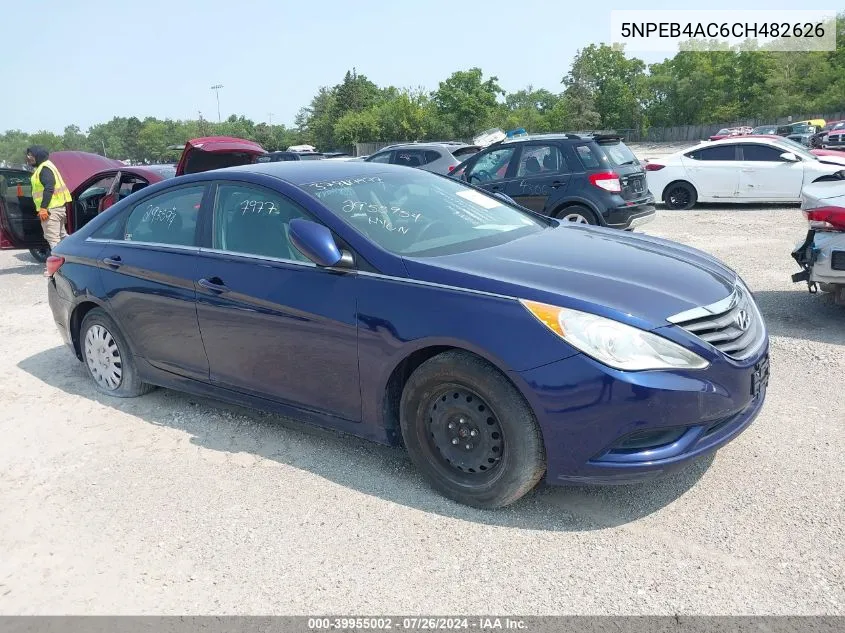 5NPEB4AC6CH482626 2012 Hyundai Sonata Gls