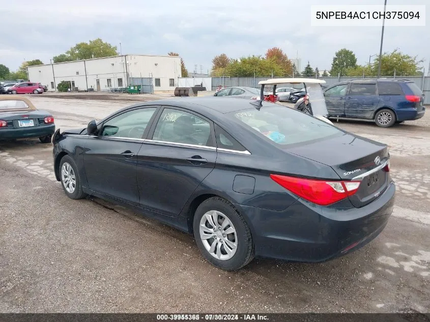 5NPEB4AC1CH375094 2012 Hyundai Sonata Gls