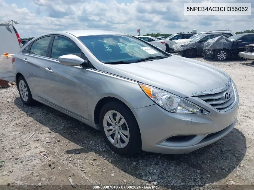 5NPEB4AC3CH356062 2012 Hyundai Sonata Gls