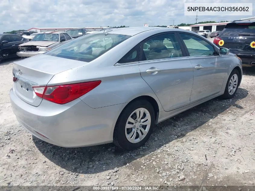 5NPEB4AC3CH356062 2012 Hyundai Sonata Gls