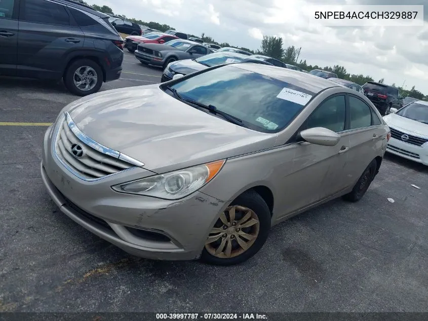 2012 Hyundai Sonata Gls VIN: 5NPEB4AC4CH329887 Lot: 39997787