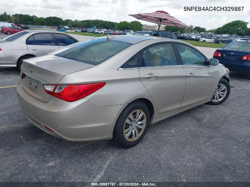 5NPEB4AC4CH329887 2012 Hyundai Sonata Gls