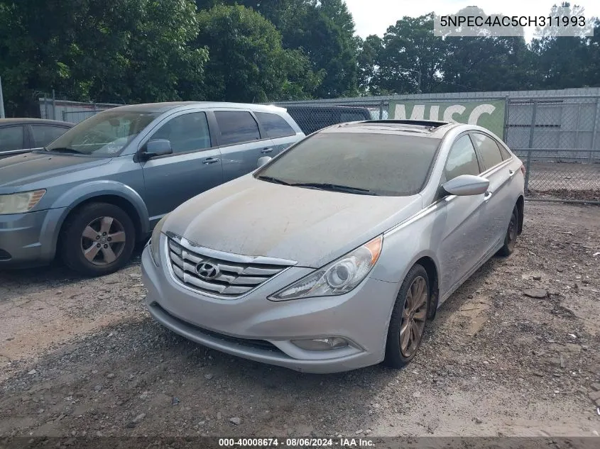 2012 Hyundai Sonata Se VIN: 5NPEC4AC5CH311993 Lot: 40008674