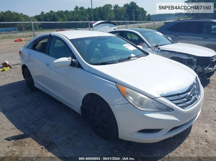 5NPEB4AC0CH487160 2012 Hyundai Sonata Gls