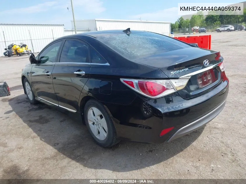 2012 Hyundai Sonata Hybrid VIN: KMHEC4A44CA059374 Lot: 40026402