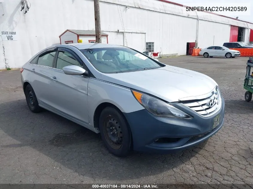 5NPEB4AC2CH420589 2012 Hyundai Sonata Gls